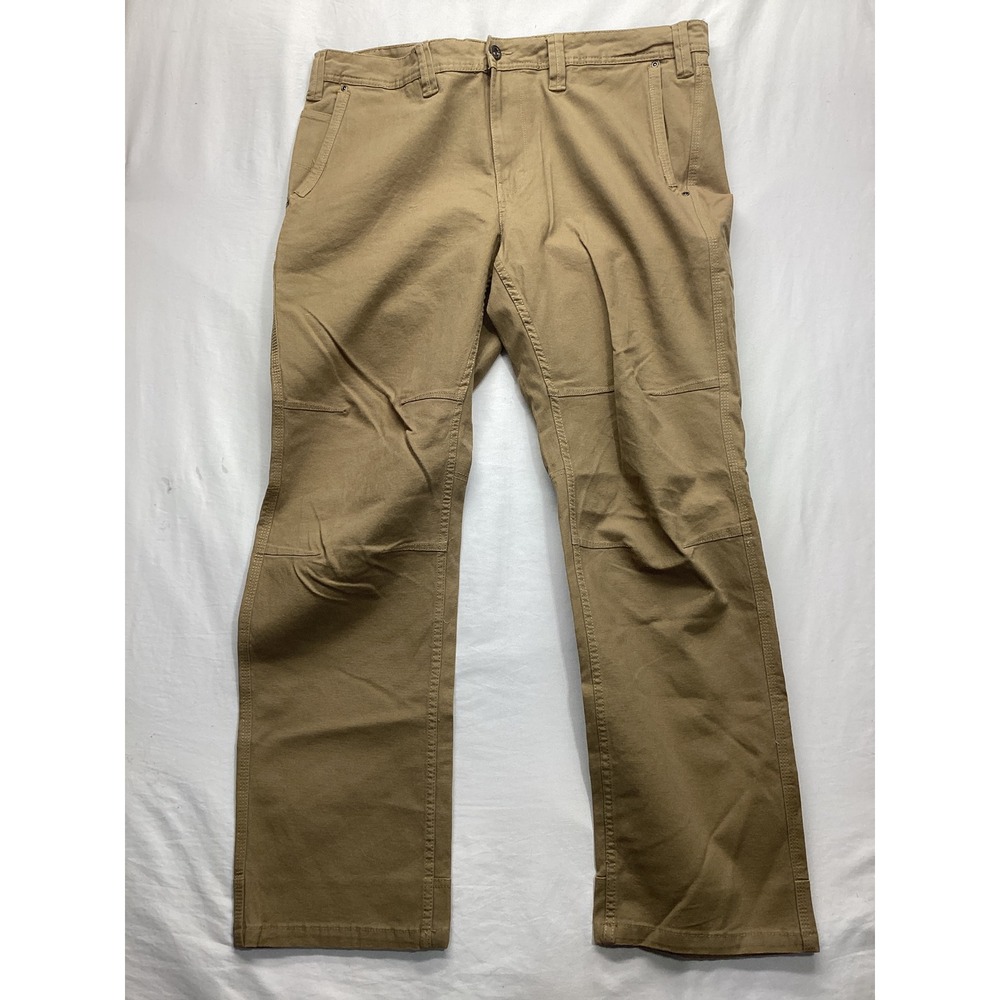 Eddie Bauer Mens Utility Pants Relaxed Fit Saddle Brown 38x32 Stretch New w tags - Picture 3 of 5